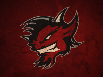 Devil athletic club devil diablo fantasy hockey kiss logo slavo sport team