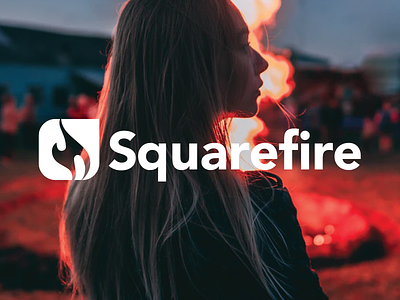 Squarefire brand identity logo