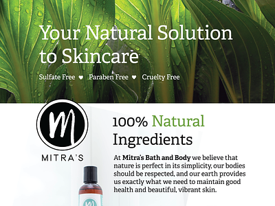 Mitra's Bath & Body advertising design