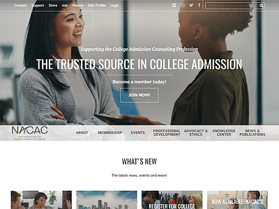 National Association for College Admission Counseling design system web design
