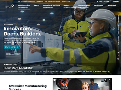 Society of Manufacturing Engineers design system web design