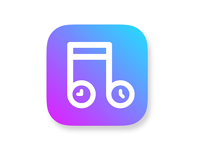 Music Time Icon app clock icon ios7 music time