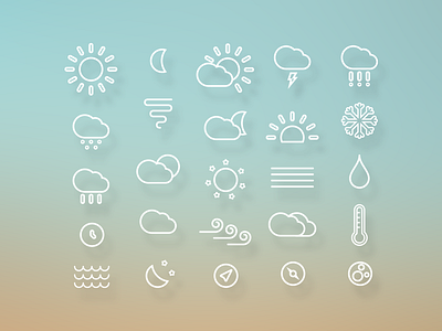 Weather Icons cloud icon icons rain snow sun weather