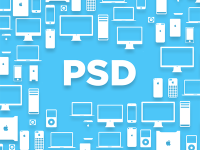 Apple devices icons full/outline (PSD)