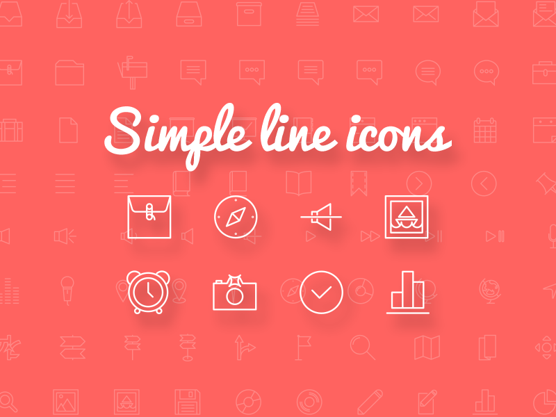 Simple Line Icons 100 Free Icons Ai Eps Svg Psd By Mirko Monti On Dribbble