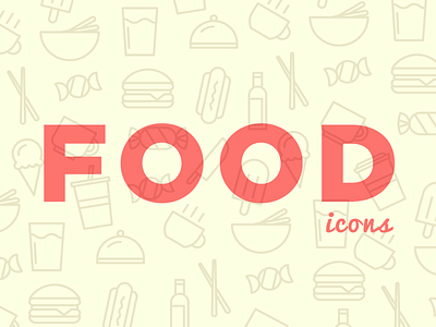 Simple Line Food Icons