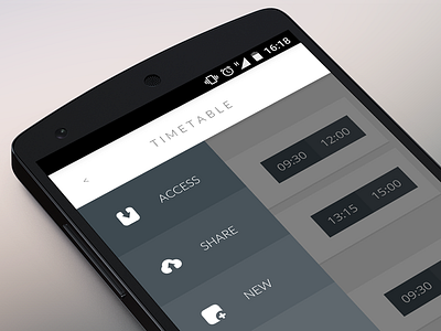 Orary App menu / icons design android app app design icons menu orary timetable