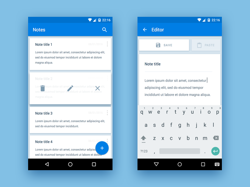 simple notepad for android