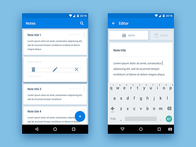 Android Notes App android app material ui ux