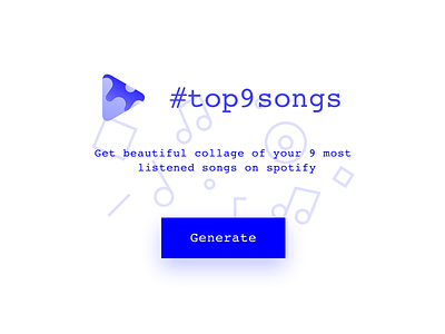 #top9songs header 9 design header logo music songs spotify top web