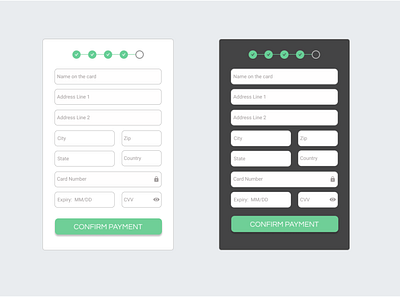 Credit Card Checkout Page dailyui dark mode design figma figmadesign illustration normal mode ui ux website