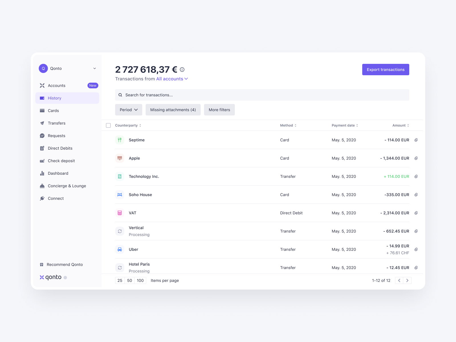 Multi-accounts is live 🎉 by Alexandre for Qonto on Dribbble