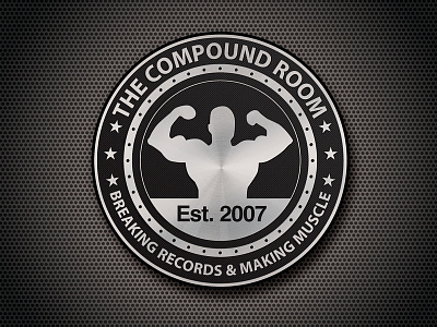 Compound Room logo athlete bodybuilding brand exercise fitness gym health identity life logo mark muscle