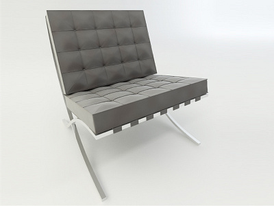 Barcelona Chair 3D Render 3d model 3ds max barcelona chair furniture ludwig mies van der rohe