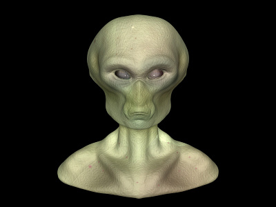 Alien Bust 3d alien clay modelling digital sculpting sculptris