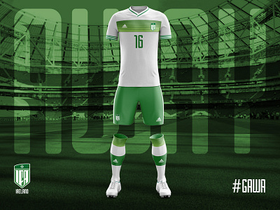 Ireland kit - Away branding football green identity kit soccer team