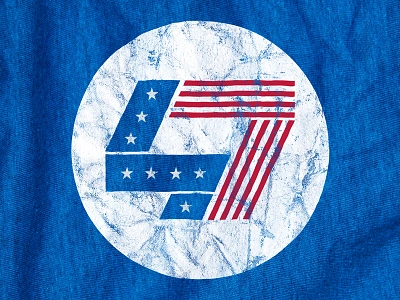 4th July T-shirt icon color colour design emblem grunge illustrator print t shirt usa vector