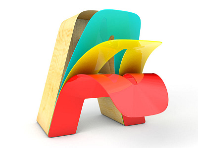 Peel 3d a c4d letter peel render