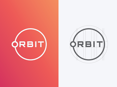 Orbit brand circle logo logotype mark orbit planet space