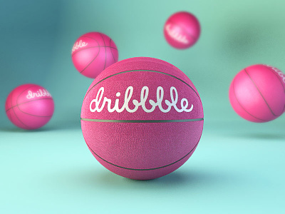 5 x Dribbble Invites to give away! 3d basketball dribbble give away invite render