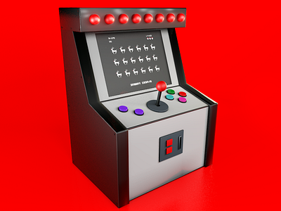 Reindeer Arcade 3d arcade christmas game reindeer render retro