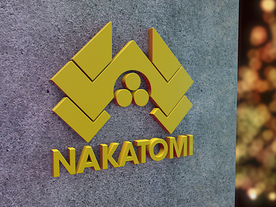 Nakatomi Christmas 1988 3d 80s bruce willis christmas die hard icon logo movie nakatomi party plaza