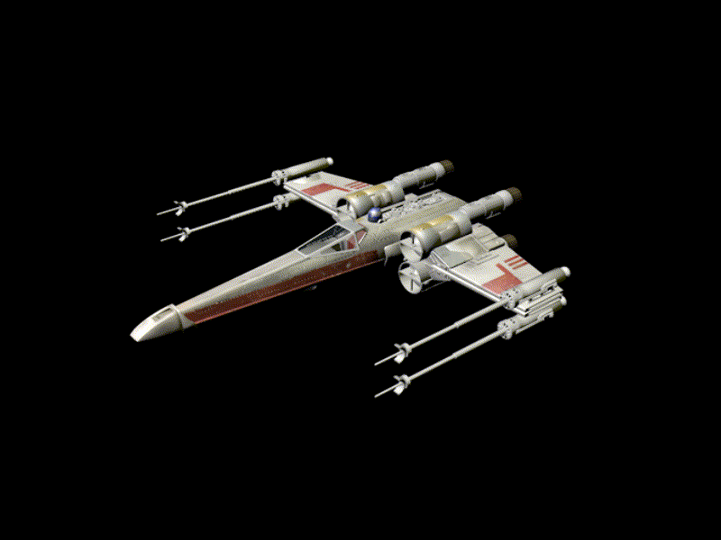 X Wing animation laser space star wars x wing