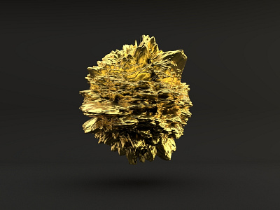 Gold Displacement 3d cgi displac displace render