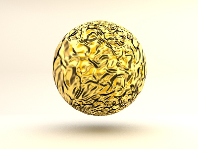 Abstract Displacement 2 3d abstract displace gold render