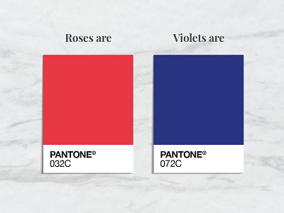 Valentines blue colour design graphic pantone red roses swatch valentines violets