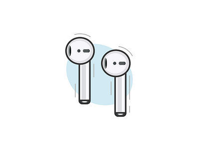 AirPods airpods bluetooth design earphone earpods flat graphic design icon illustration ui vector