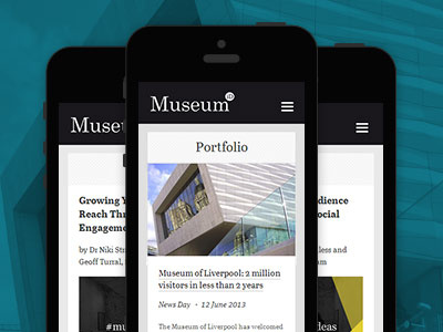 Museum ID clean handheld mobile responsive typography