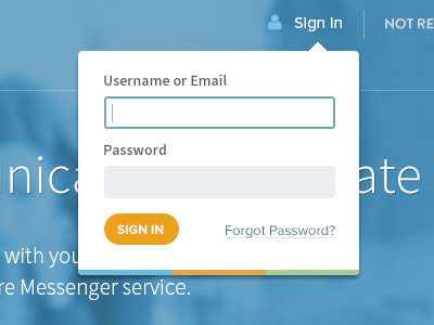 Login app blue clean login modal