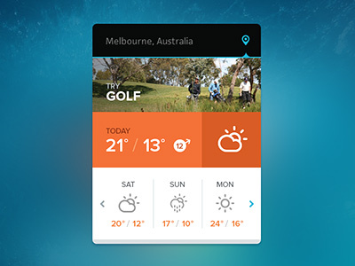 Weather blue climacons icons module orange ui weather widget