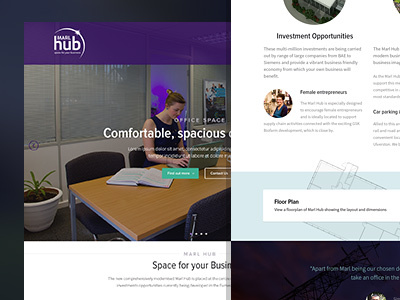 Hub clean concept corporate purple web design