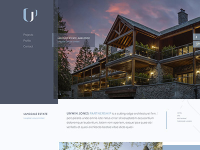 UJP architect clean layout minimal web web design website