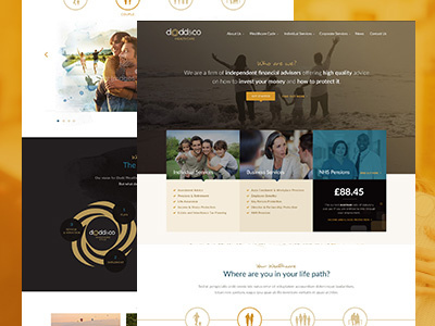 Wealthcare clean layout web design website