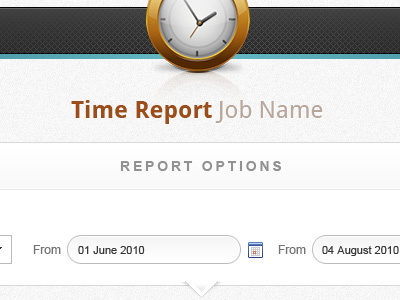 Time Report rebound clean grey icons interface ui