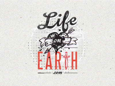 Life on Earth II brand drawn logo script texture type typography