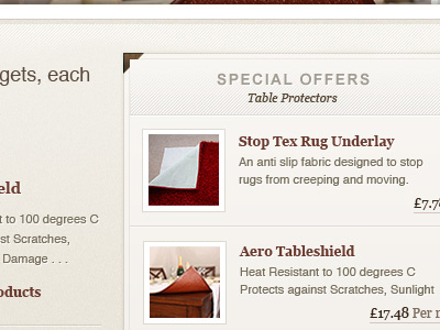 Special Offers refinement brown georgia texture ui