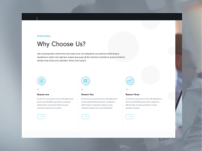 Why Choose Us blue clean grey interface layout typogaphy ui ui design web web design website