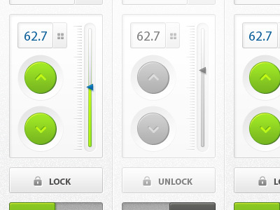 Clean UI button clean green grey interface ui white