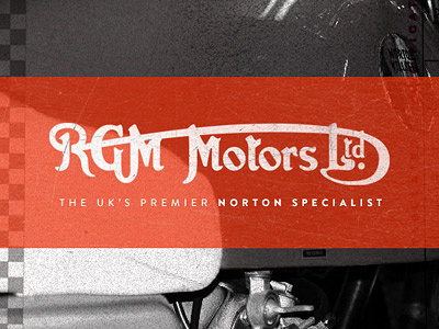 Motors Red grunge logo logotype red texture type