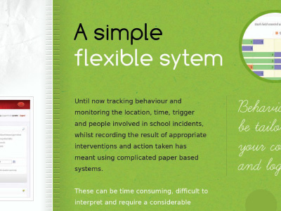 flexible system green texture white