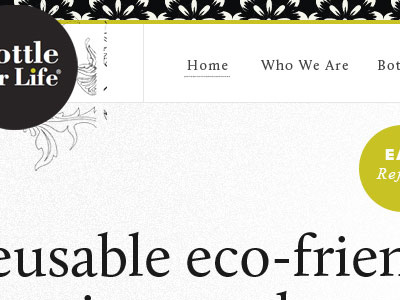 Eco black clean lime pattern serif