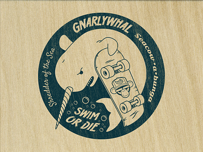 Gnarlywhal Screen adobe illustration illustrator narhwal vector