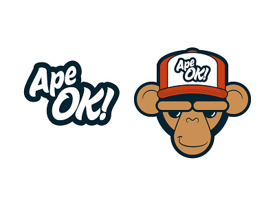 Ape OK! design illustration logotype type vector