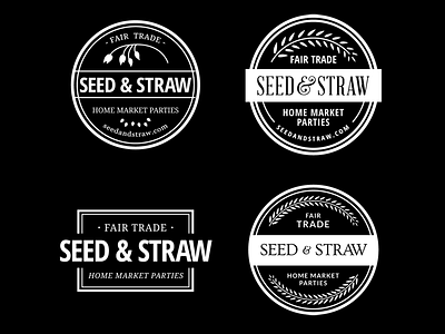 Seed & Straw logo vector vintage