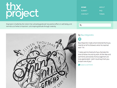 it's aliiiive gratitude thxproject web design