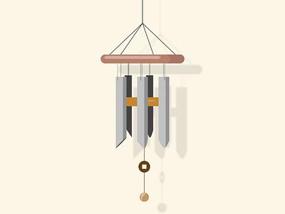 Wind chimes 100daysofillustration adobe adobe illustrator flat house items